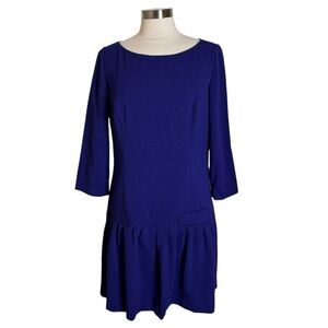 Eliza‎ J Drop Waist Zip Back Ruffle Hem Dress Womens Size 16 New